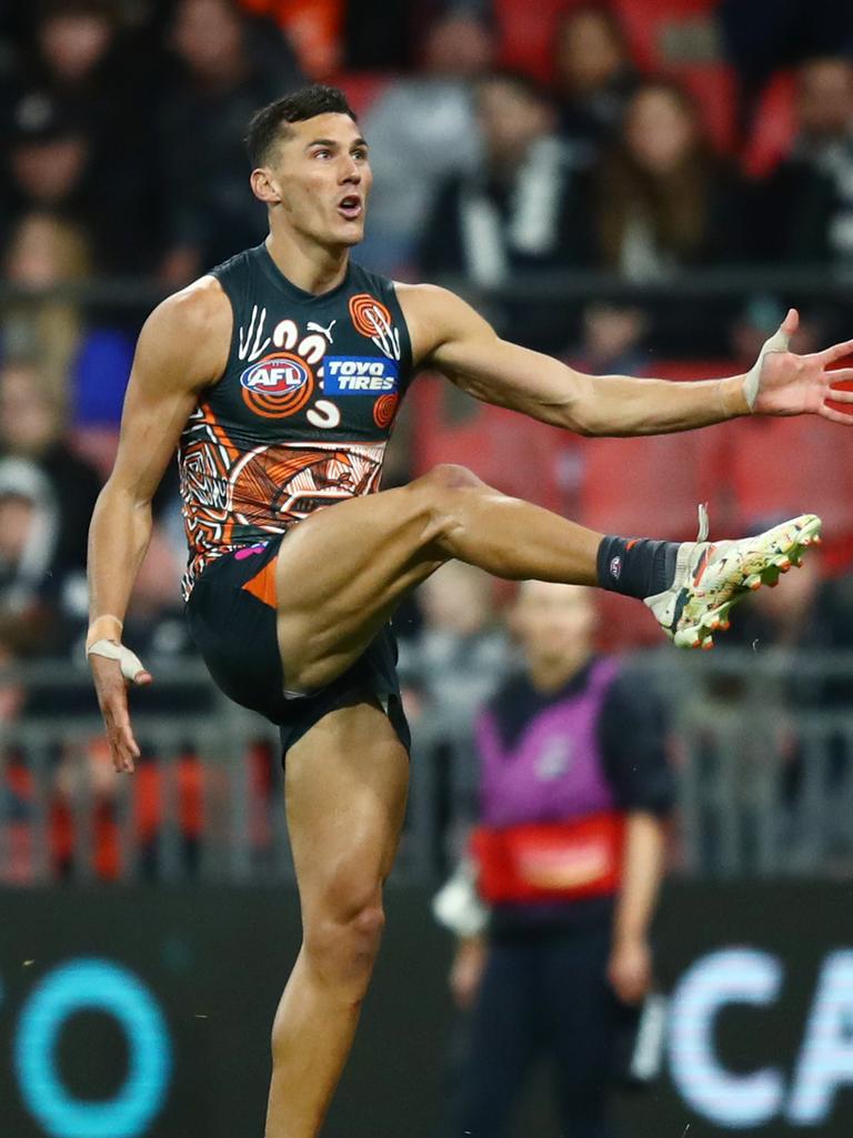 Giants’ Isaac Cumming is another player on the Crows’ radar. Picture: Brett Costello.