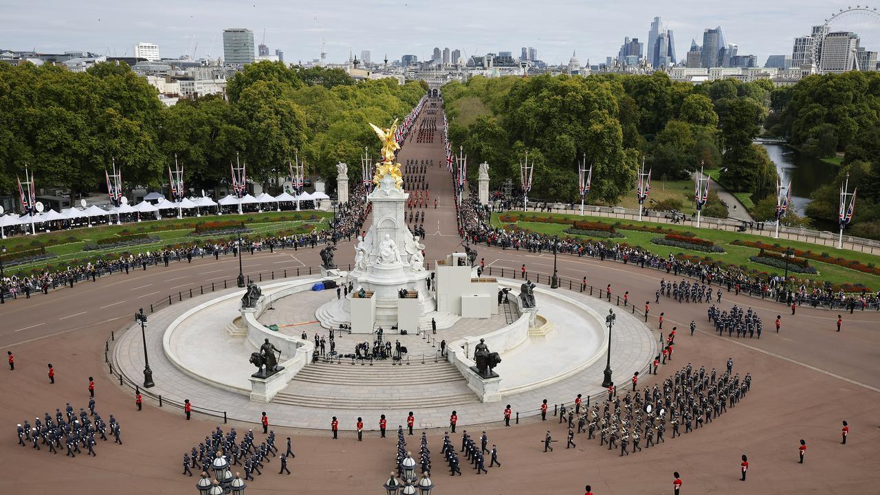 A general view of The Mall after the State Funeral of Queen Elizabeth II.