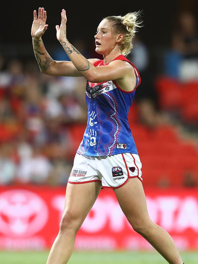 Harris celebrates her goal. Picture: Getty Images