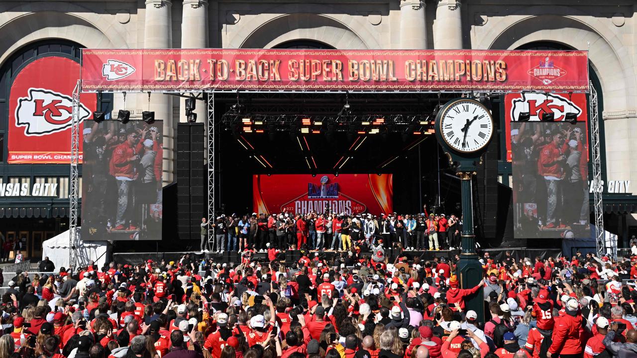 The shooting took place on Wednesday at the victory parade in downtown Kansas City. Picture: Andrew Caballero-Reynolds/AFP