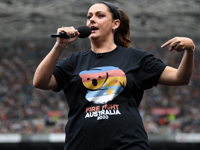 Celeste Barber makes her debut in the Sydney Power 100 thanks to the incredible $52m she’s raised following the devastating bushfires. Picture: Joel Carrett