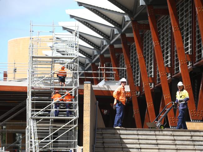 Construction work on the Cairns Convention Centre expansion. Picture: Brendan Radke