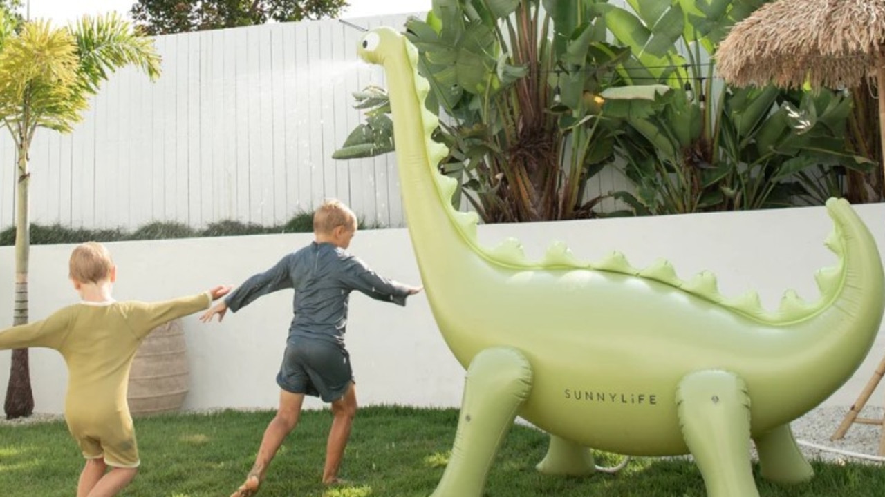 The Dino Giant Sprinkler will help the little ones keep cool. Picture: Sunnylife