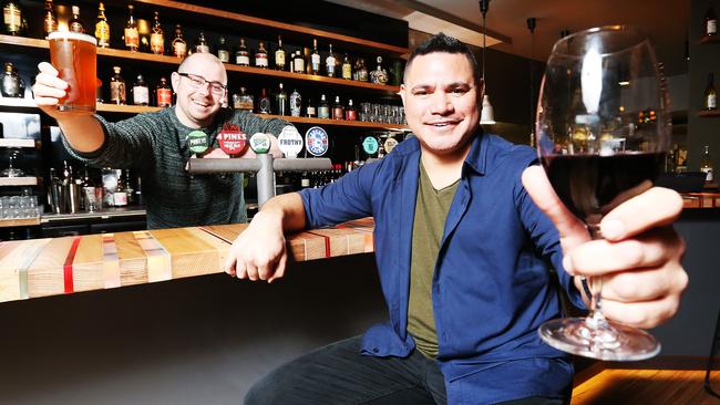 Lizzie &amp; Lefroy head chef and co-owner Klaa Clements and front of house manager Paul Wensor. Picture: Zak Simmonds