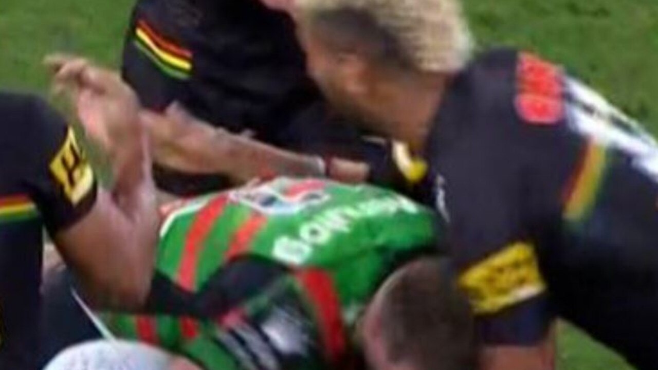 Viliame Kikau’s grand final tackle which him placed on report and sent Arrow from the field for a concussion test.