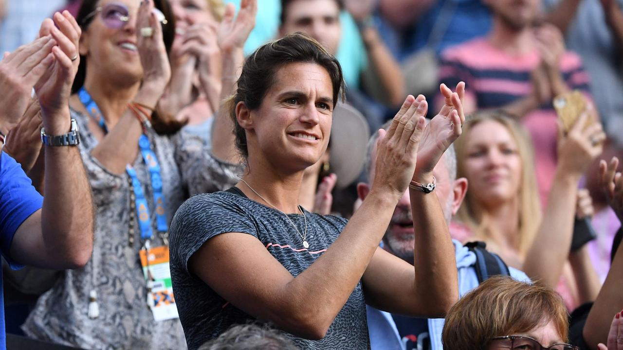 Amelie Mauresmo, coach of France's Lucas Pouille. Photo: William WEST / AFP