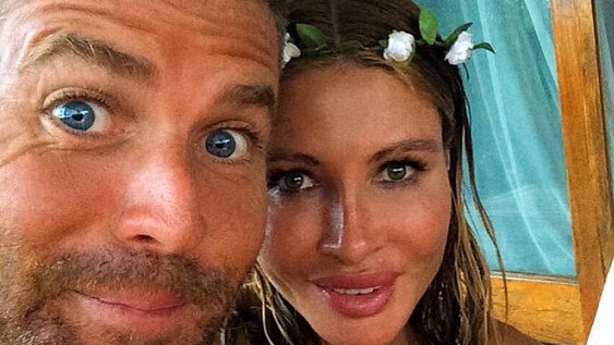 Celebrity chef Pete Evans with his model-turned-nutritionist wife Nicola Robinson. Picture: Instagram