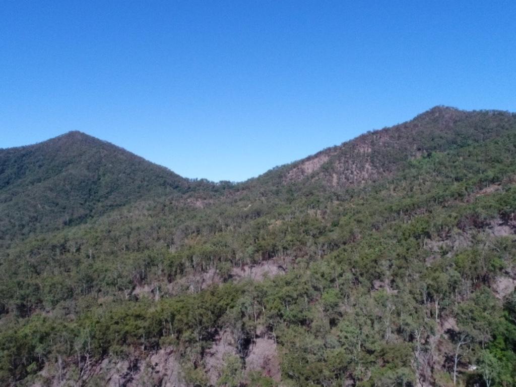 The twin peaks of the Finch Hatton mountainside, that will form the first two trails of the Pioneer Valley Mountain Bike Trail. Picture: Heidi Petith