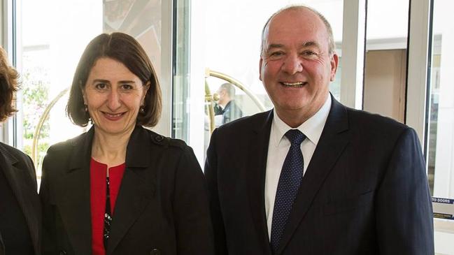 Gladys Berejiklian and Daryl Maguire at the Board of Riverina Eastern Organisation of Councils event in Wagga Wagga on October 31, 2017. Picture: Facebook