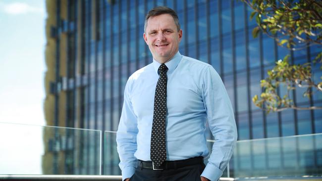 Suncorp CEO Steve Johnston at their Sydney offices on Tuesday. Picture: John Feder.