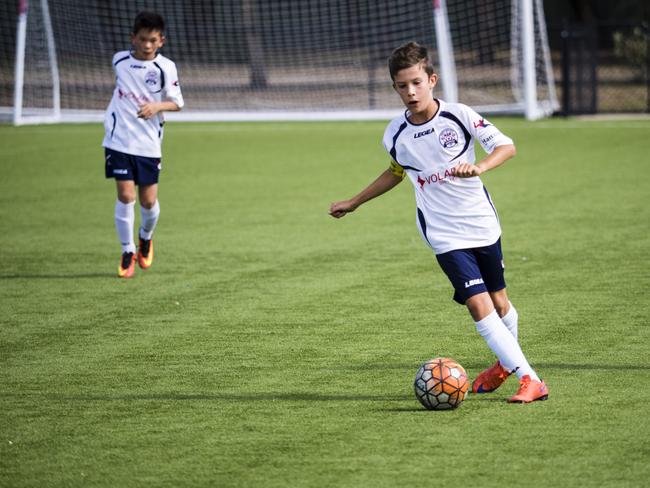 Noah Skoko, son of Josip Skoko, playing for North Geelong Warriors.