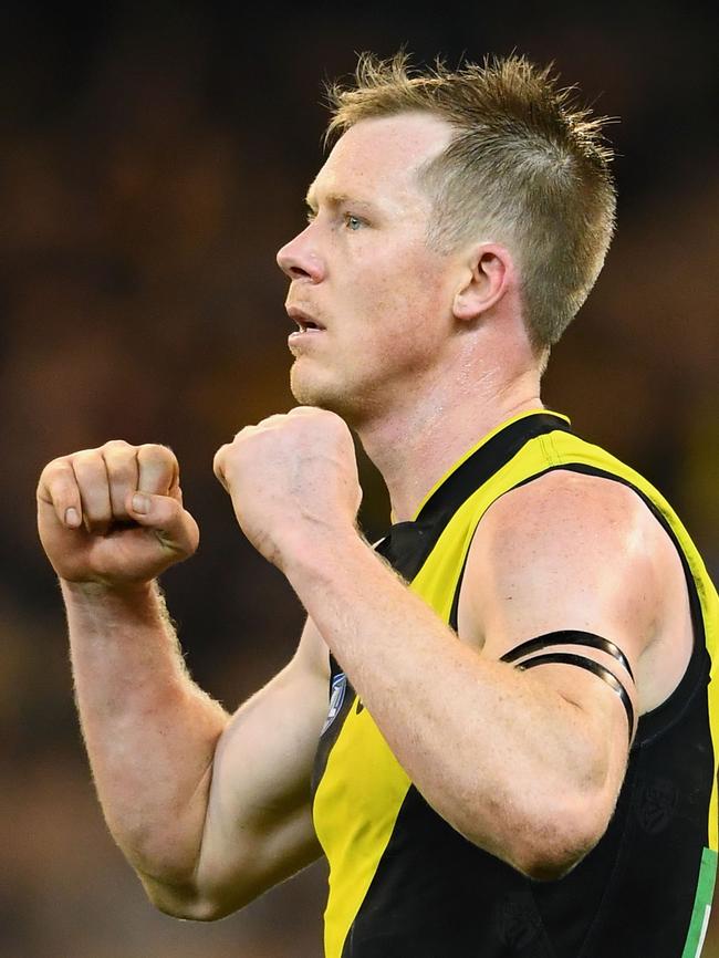 Jack Riewoldt’s pressure stood out. Pic: Getty Images