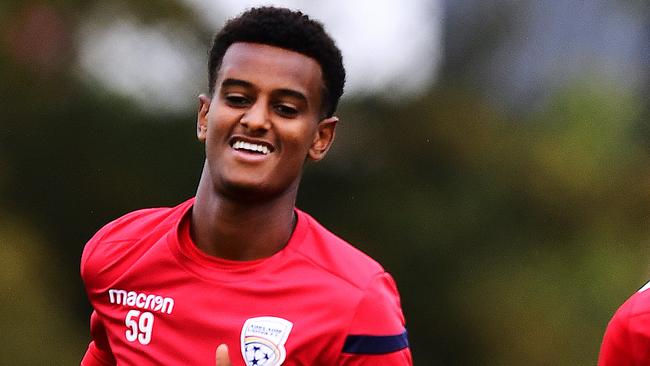 Yared Abetew will make his Adelaide United debut against Melbourne City. Picture: AAP