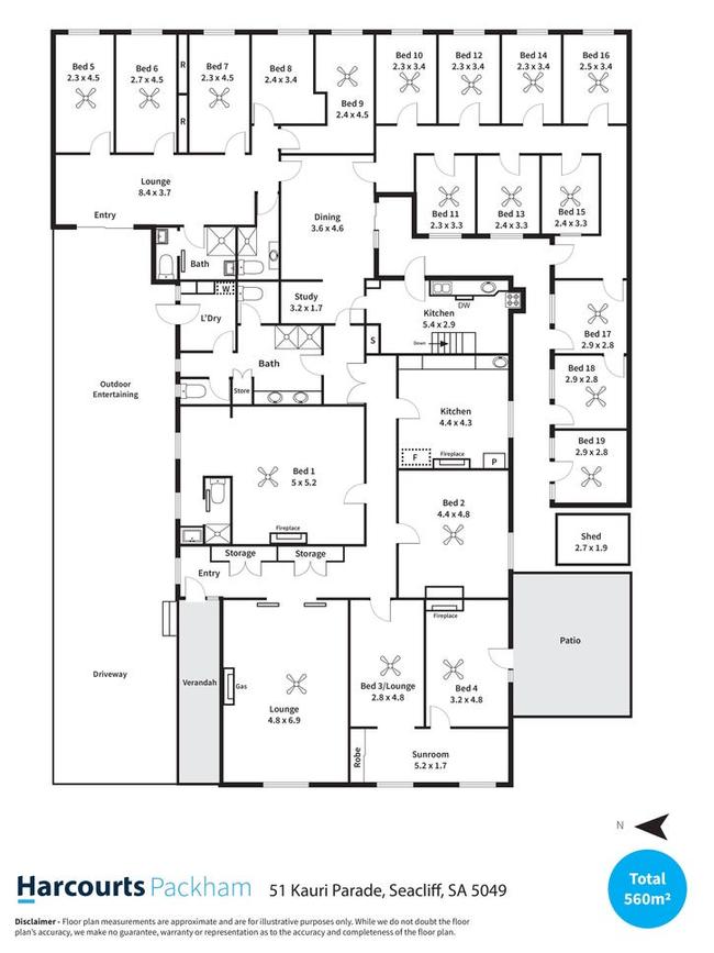 The floorplan of 51 Kauri Parade, Seacliff. Picture: Realestate.com