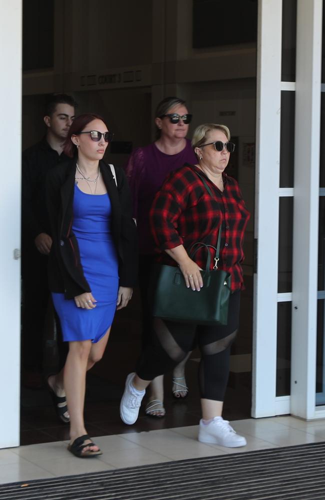 Declan Laverty's mother Samara Laverty leaving the Supreme Court in Darwin on the sixth day of the Keith Kerinauia murder trial. Picture: Zizi Averill