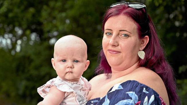 STUNG: Rachael Betteridge-Lucky was given a parking fine at Ipswich Hospital while giving birth to Clara Lofgren. Picture: Cordell Richardson