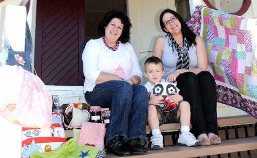 Miriam Bain and Leisa and Cooper Gifford are looking forward to the Forest Hill Boutique Markets. . Picture: Sarah Fleming