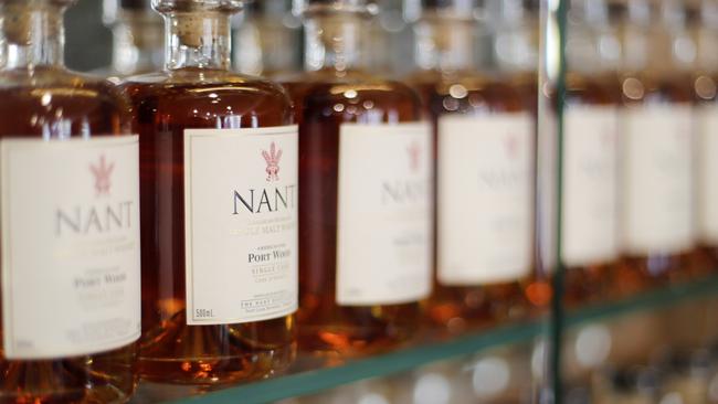 Australian Whisky Holdings is conducting due diligence around the purchase of the Nant distillery, including counting how many barrels of whisky are in storage.