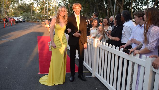 Dakota Nebauer and Harrison Cotter-Drake at the North Rockhampton High School Formal 2023.