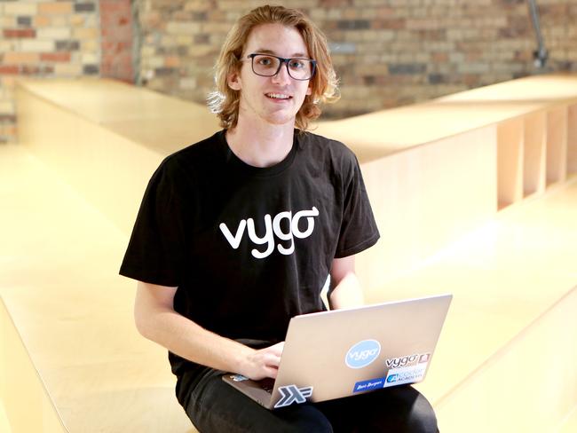 Developer Clayton Waldockat Vygo headquarters in Fortitude Valley. Picture: AAP/Sarah Marshall