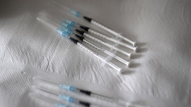 Syringes with the Pfizer-BioNTech COVID-19 vaccine ready for injection in Germany. Picture: Ina Fassbender/AFP