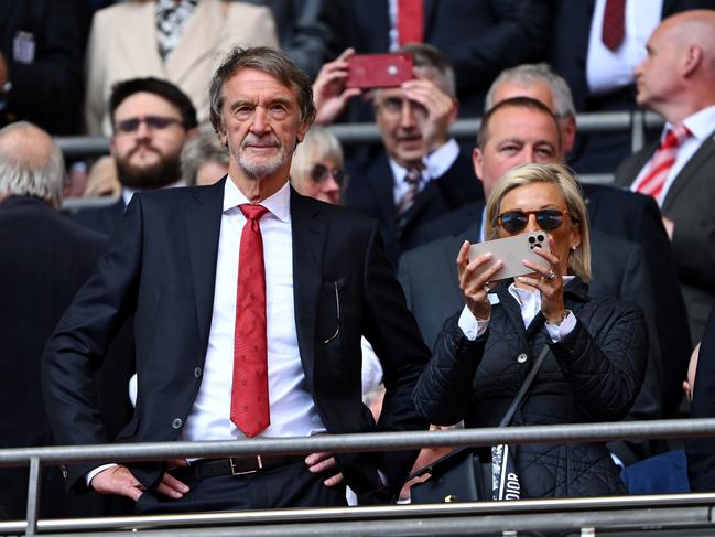 Manchester United co-owner Sir Jim Ratcliffe was in the Royal box for the match. Picture: Mike Hewitt/Getty Images