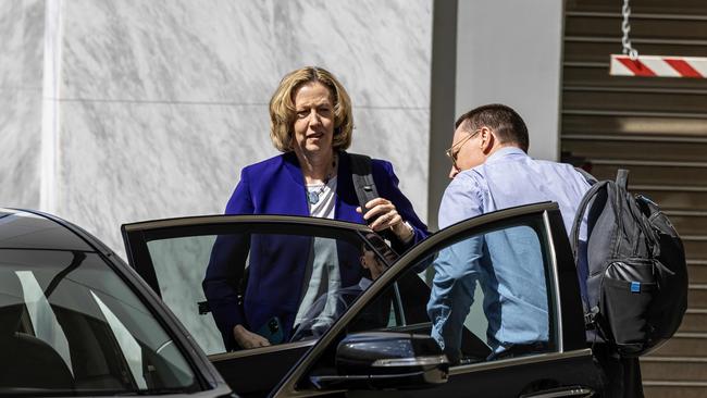 Woodside Energy CEO Meg O’Neill was one of more than a dozen people scheduled to appear in the humble Courtroom 51 on Friday to seek a finalisation of an VRO application. Picture: Colin Murty