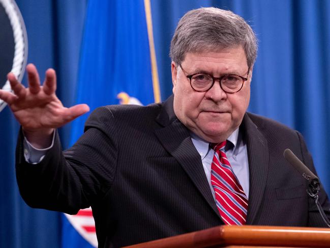 Former US Attorney-General William Barr. Picture: AFP