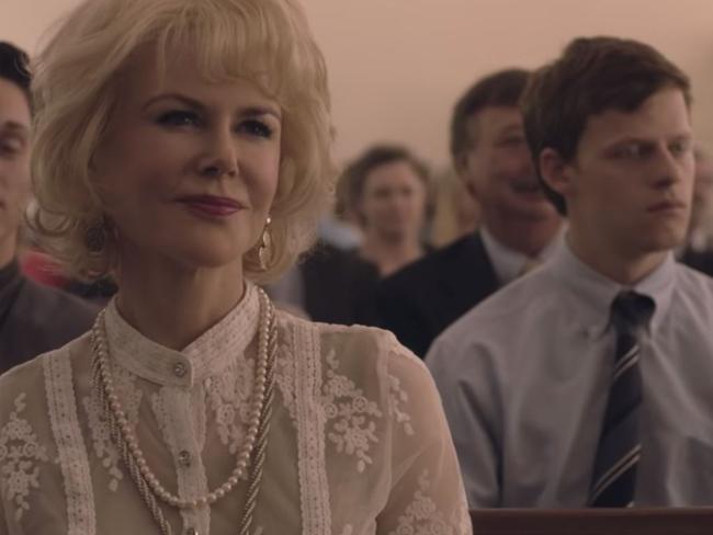 Screen grabs from the trailer for new film, Boy Erased. Focus Features released the trailer Tuesday for "Boy Erased," starring Lucas Hedges, Nicole Kidman, Russell Crowe, and Joel Edgerton.