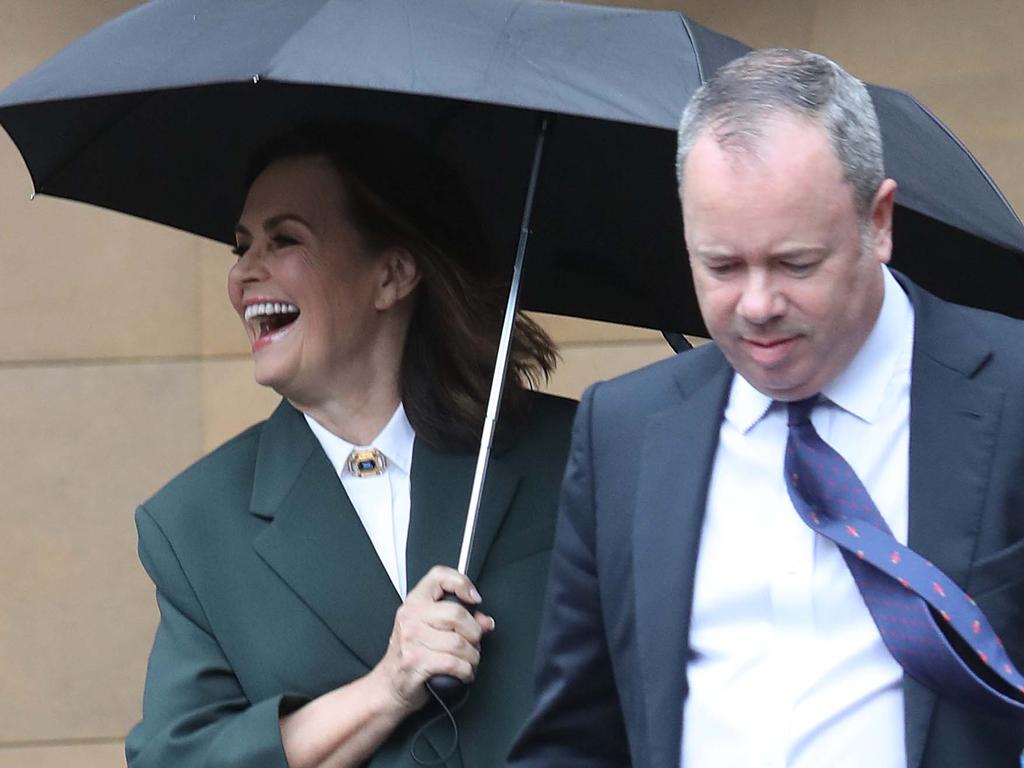 Lisa Wilkinson seen arriving in court. Picture: Matrix