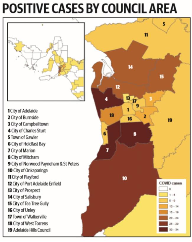 Coronavirus SA: updated heatmap reveals more suburban hotspots | The ...