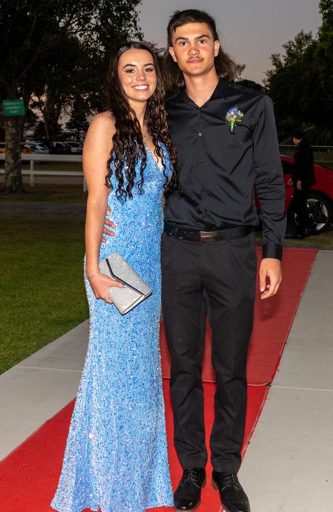 Elvie May and Max Reilly at Mackay State High School, Mackay Turf Club Saturday 14 October 2023 Picture: Michaela Harlow