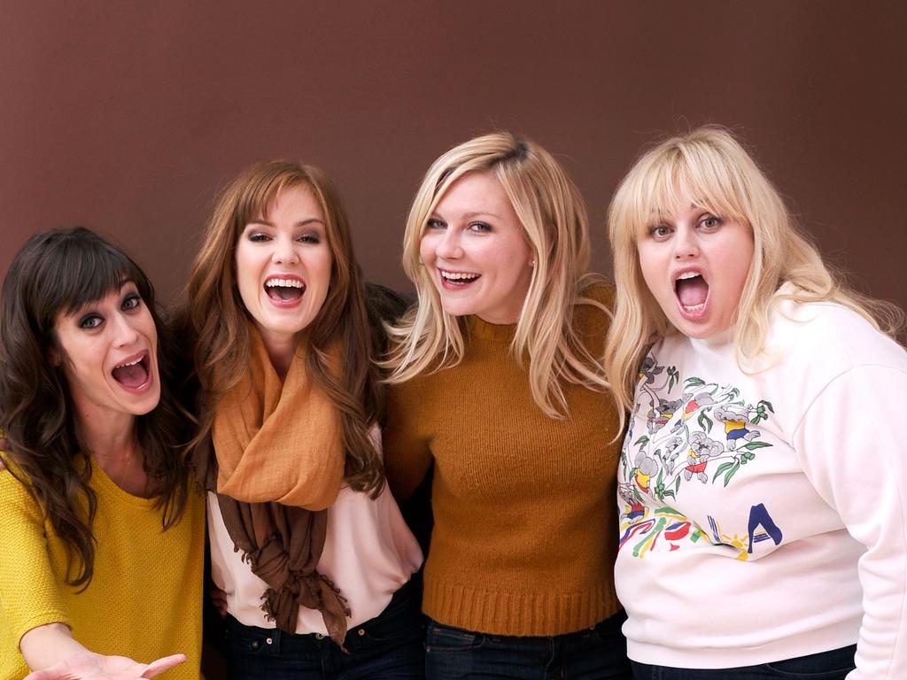 Actresses Lizzy Caplan, Kirsten Dunst, Isla Fisher and Rebel Wilson pose for a portrait during the 2012 Sundance Film Festival. Picture: Getty