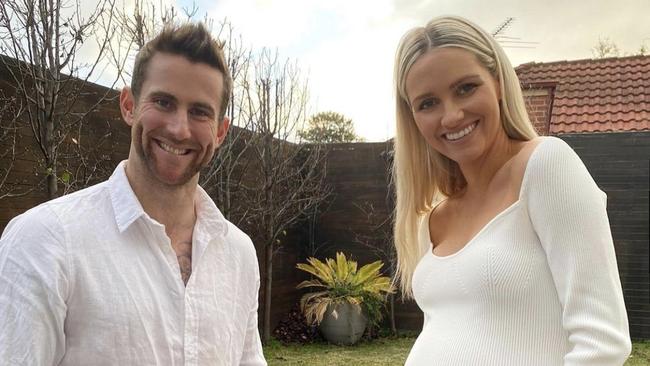 Jeremy and Kahlia Howe announced their happy news on Friday. Picture: Instagram