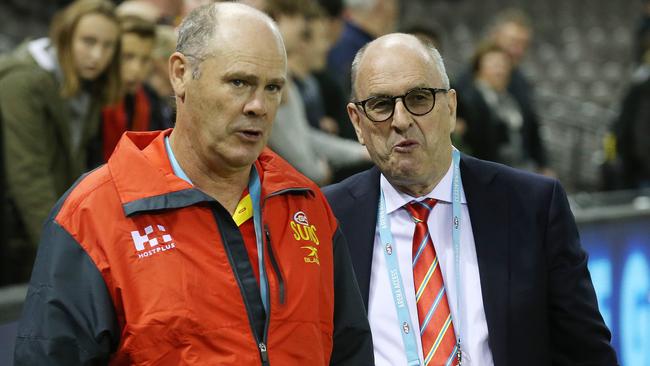 Suns chairman Tony Cochrane and coach Rodney Eade. Picture: Michael Klein