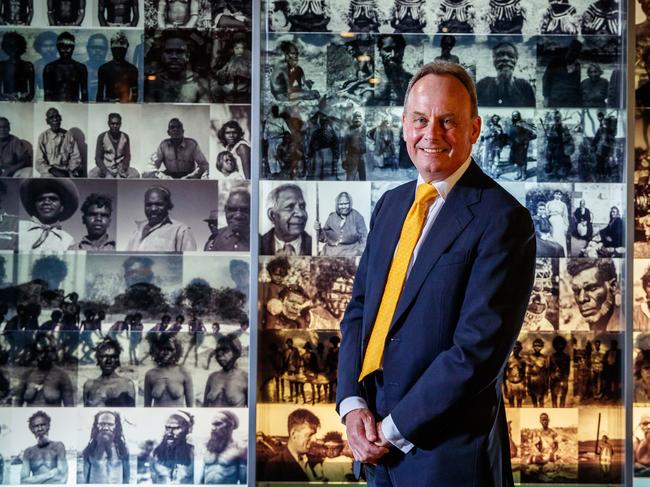 6/12/2019 SA Weekend SA Museum director Brian Oldman in the Aboriginal Cultures Gallery. Picture MATT TURNER.