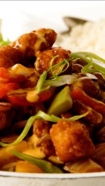 Supercharged sweet and sour KFC popcorn chicken