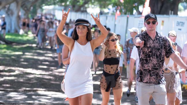 The Field Day music festival was sold out before New Year’s Day. The Daily Telegraph does not suggest anyone in this picture is on drugs. Picture: Flavio Brancaleone