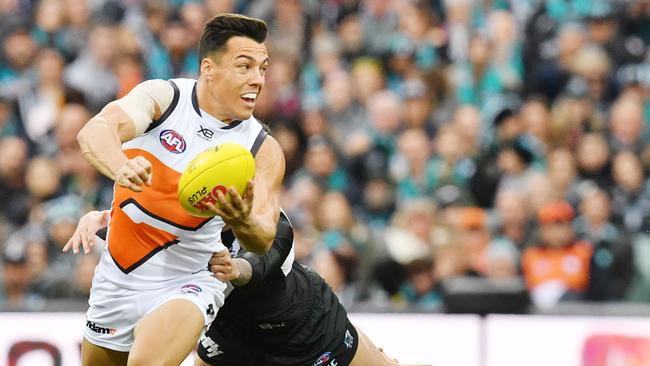 Dylan Shiel made it to Essendon, but Carlton almost foiled the Bombers. Picture: AAP