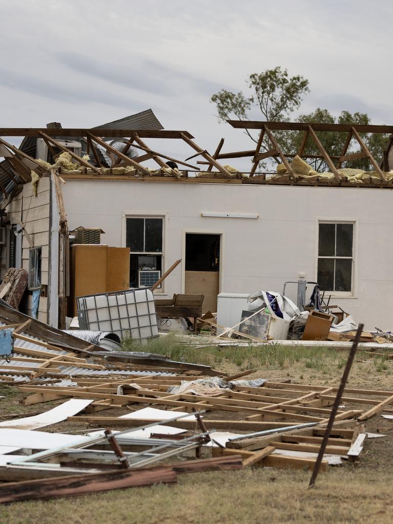 Damage at one of the homes. Picture: SES