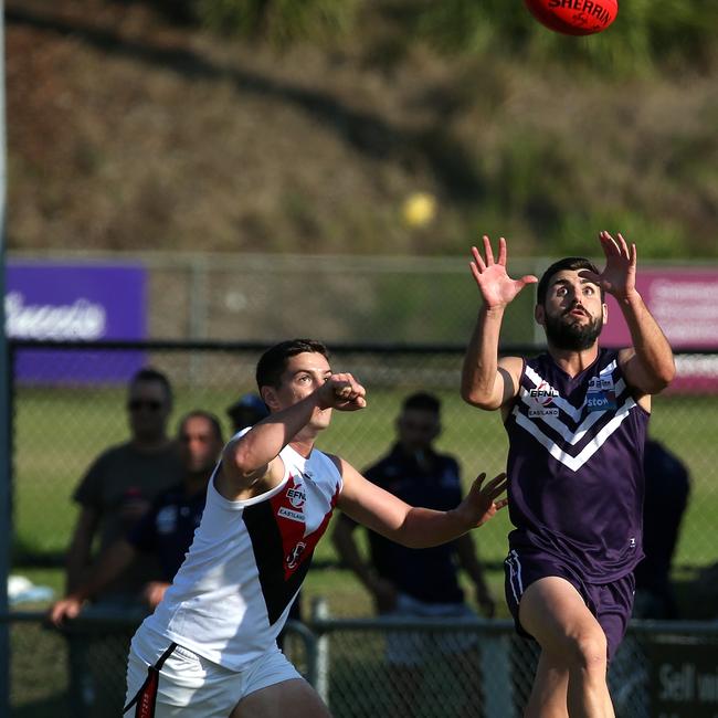 Batsanis (right) has been a revelation for the Dockers this season. Picture: Hamish Blair