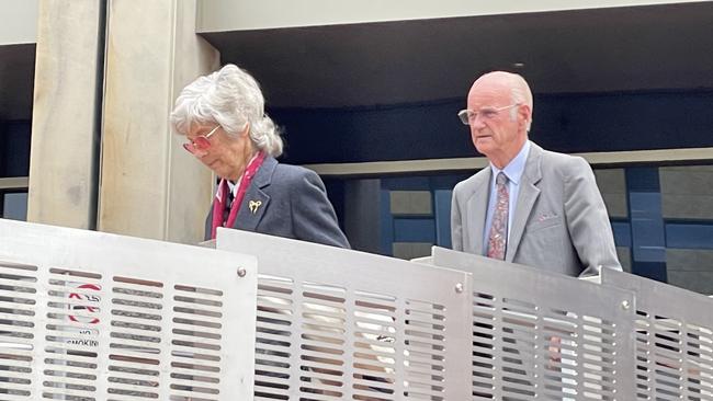 Johanna Marolina Donald and Anthony Raymond Donald outside the Hobart Magistrates Court.