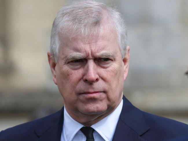 (FILES) In this file photo taken on April 11, 2021 Britain's Prince Andrew, Duke of York attends the Sunday service at the Royal Chapel of All Saints in Windsor, England. - Britain's Prince Andrew faces a crucial week in his fight against a sexual assault lawsuit brought in New York by a long-time accuser of Jeffrey Epstein and Ghislaine Maxwell. The release of a legal settlement on Monday, January 3, 2022, and oral arguments in the case on Tuesday come after socialite Maxwell was convicted last week of sex trafficking minors for Epstein. Virginia Giuffre alleges that Epstein, a money manager who killed himself while awaiting trial in 2019, lent her out for sex with his wealthy and powerful associates, including Andrew. (Photo by Steve Parsons / POOL / AFP)