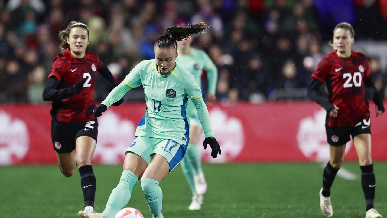 The young Matildas side were no match for Canada. (Photo by Jeff Vinnick/Getty Images for Football Australia)