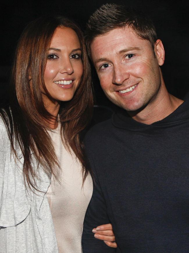 Australian cricket captain Michael Clarke with partner Kyly Boldy at the Rosemount Australian Fashion Week in Sydney during 2011. Picture: Supplied