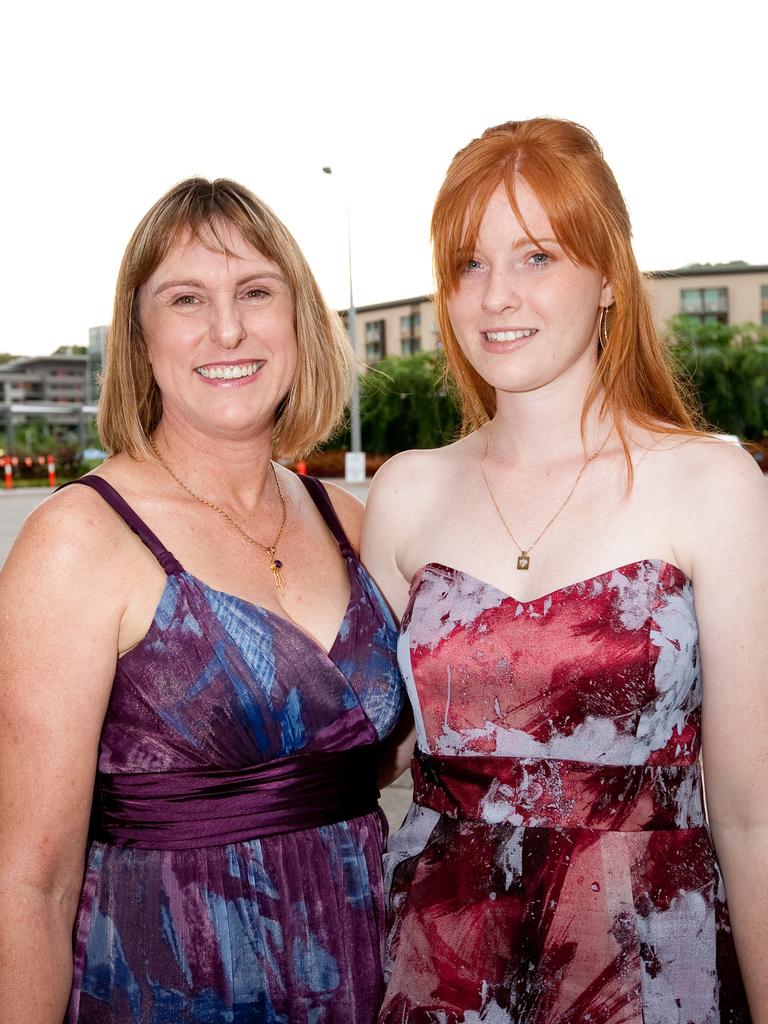 Leanne Festing and Nicole Festing at the 2009 Kormilda College formal. Picture: NT NEWS<br/>