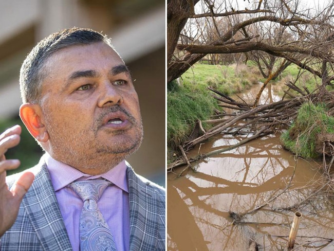 Roy Ah-See, former chair of the NSW Aboriginal Land Council , left,  and, right, the area that has been opposed to put a tailings dam due to it being of cultural significance. Pictures: News Corp.