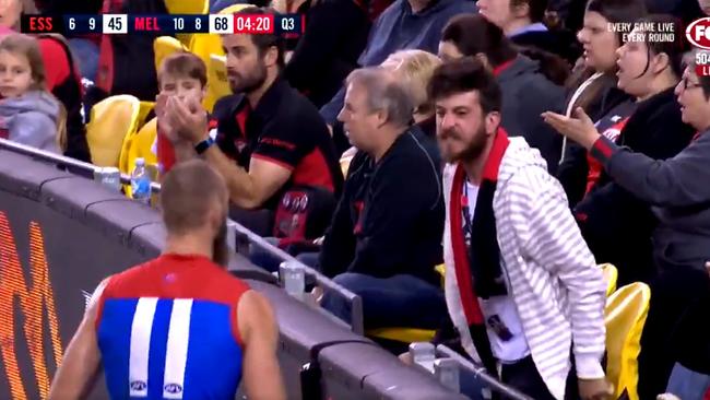 Max Gawn and a fan on Sunday.