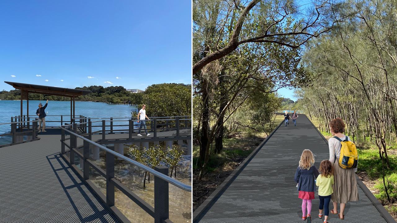 How the Beree-Badalla Reserve Boardwalk at Palm Beach will look after it is upgraded.