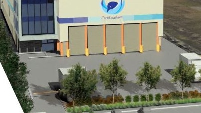 An artist impression of the proposed waste-to-energy plant in Ordish Road, Dandenong South.